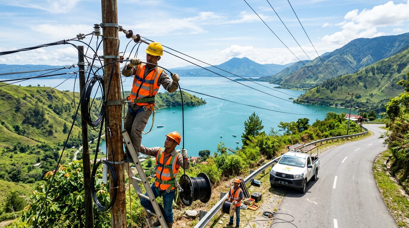 Simalungun Masifkan Perluasan Jaringan Internet Fiber Optik ke Wilayah Wisata Danau Toba